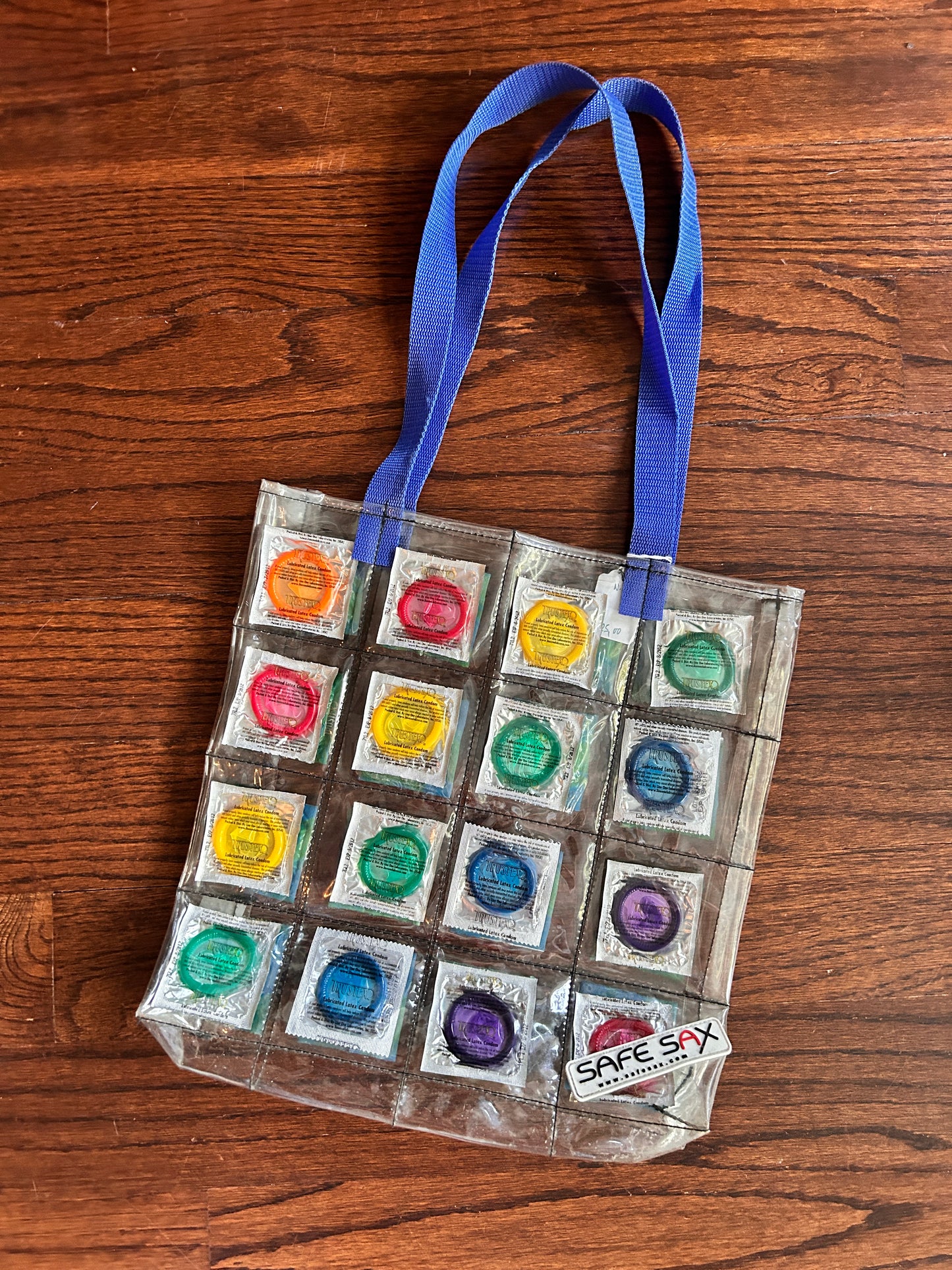 1991 Rare Collector's Edition "Safe Sax" Condom Vinyl Tote Bag