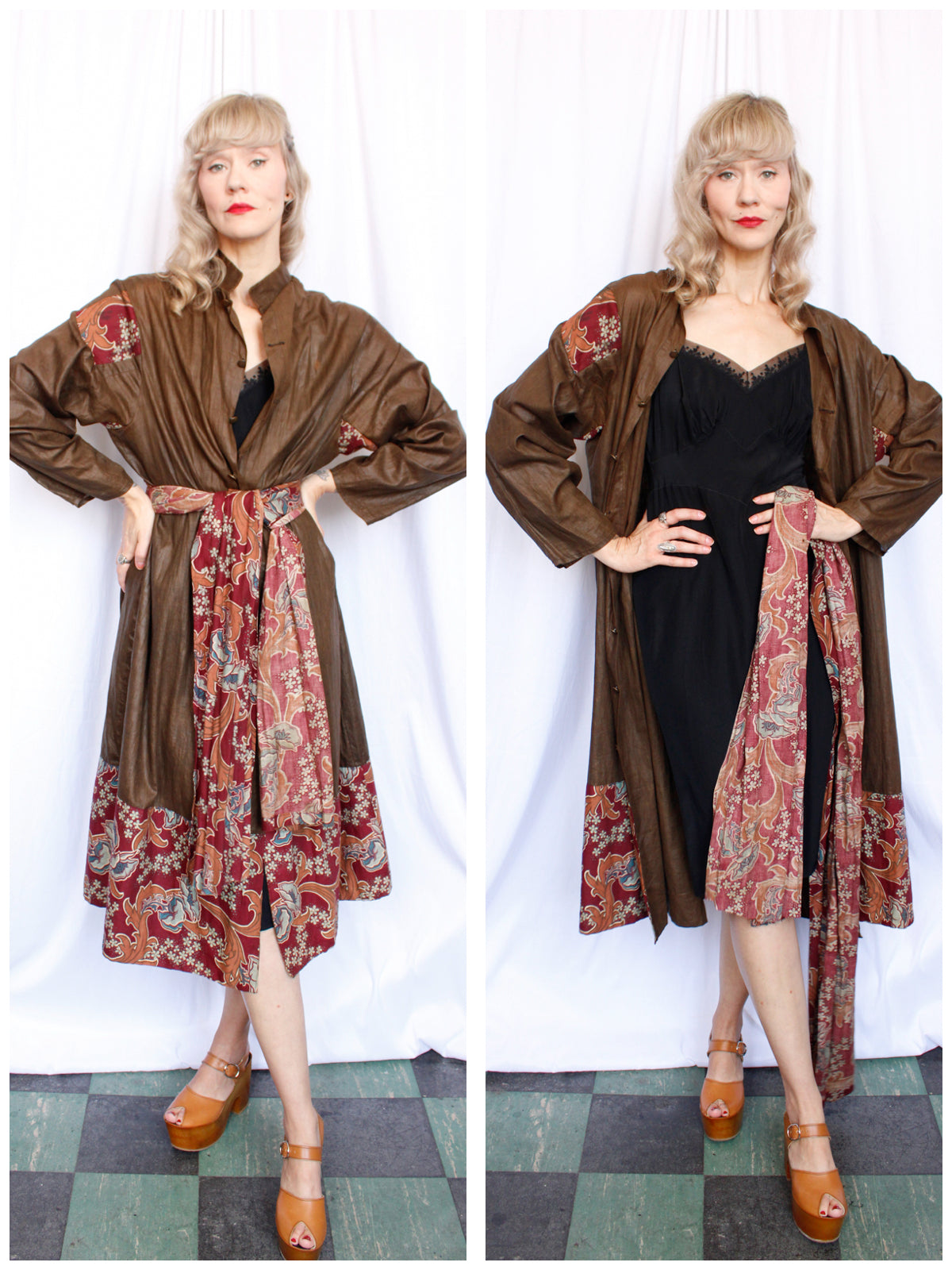 1900s Oddfellows Floral Jacket with Sash - XXL