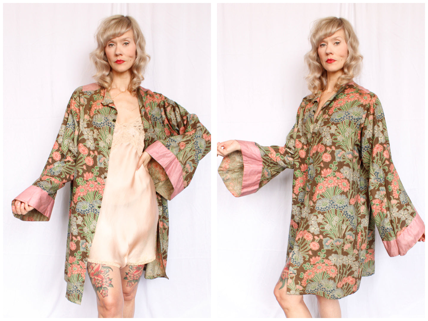 1900s Oddfellows Floral Cotton Jacket - XXL