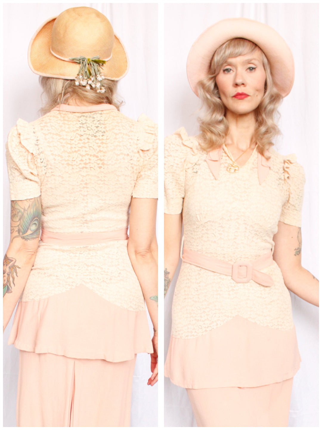 1930s Miss Alice Straw Summer Hat