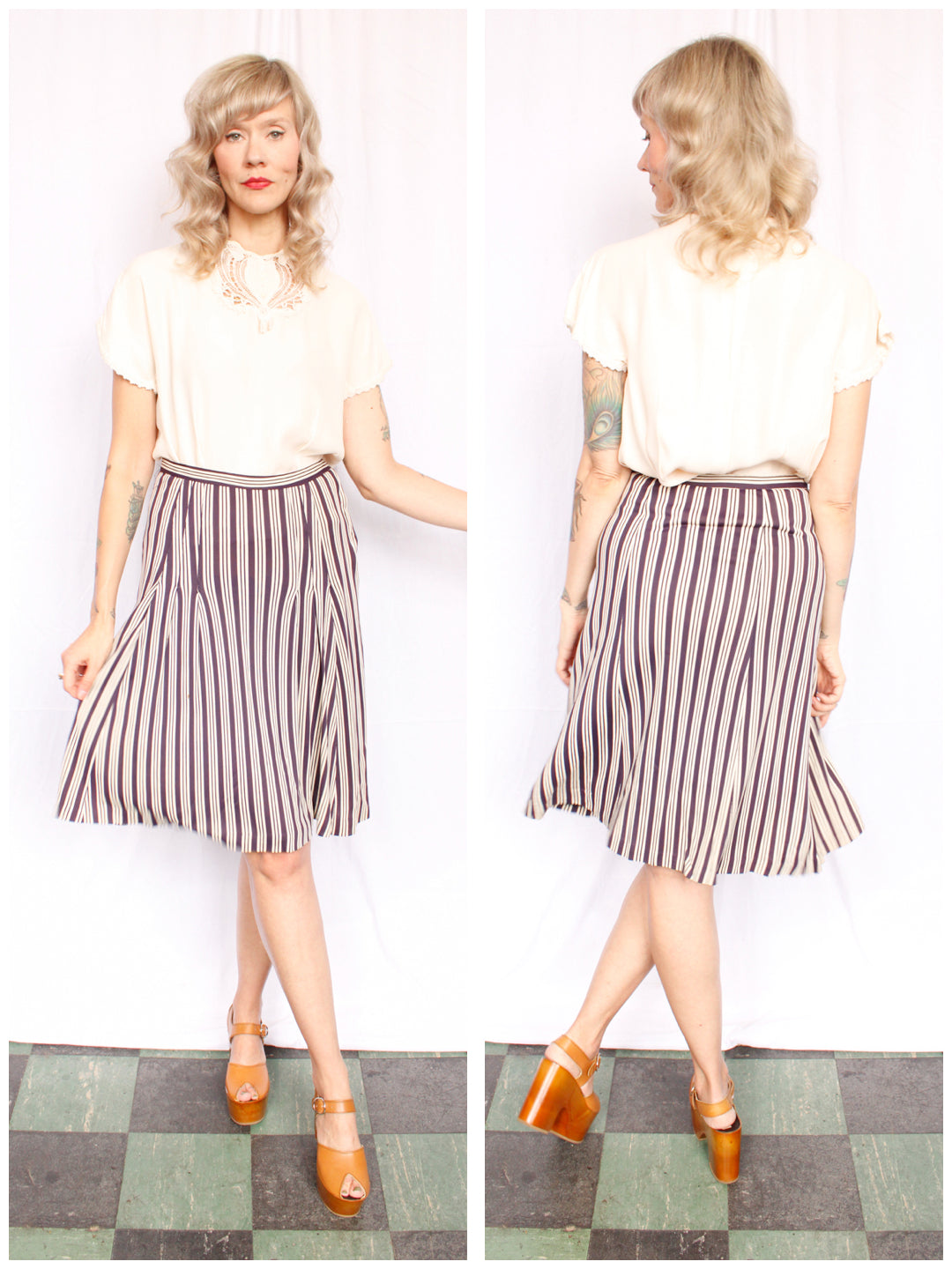 1940s Maison France Rayon Blouse - Medium