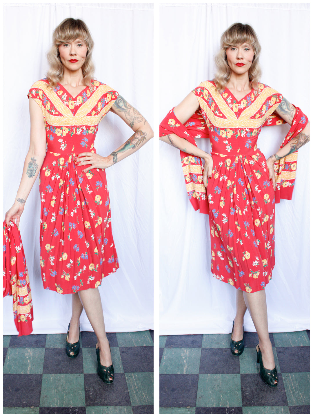 Vintage Rayon Dress