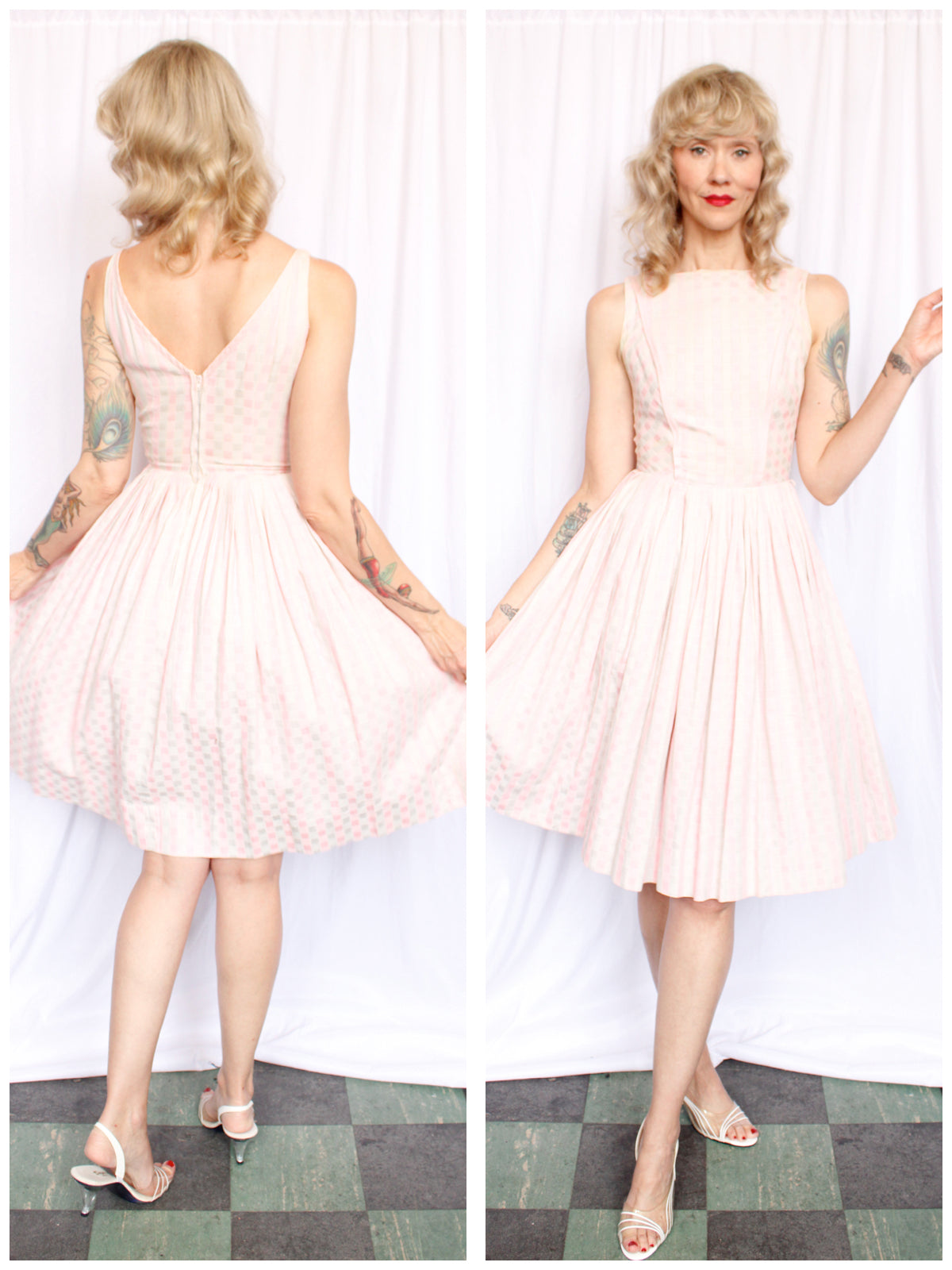 1950s Bobbie Brooks Gingham Dress - Xsmall