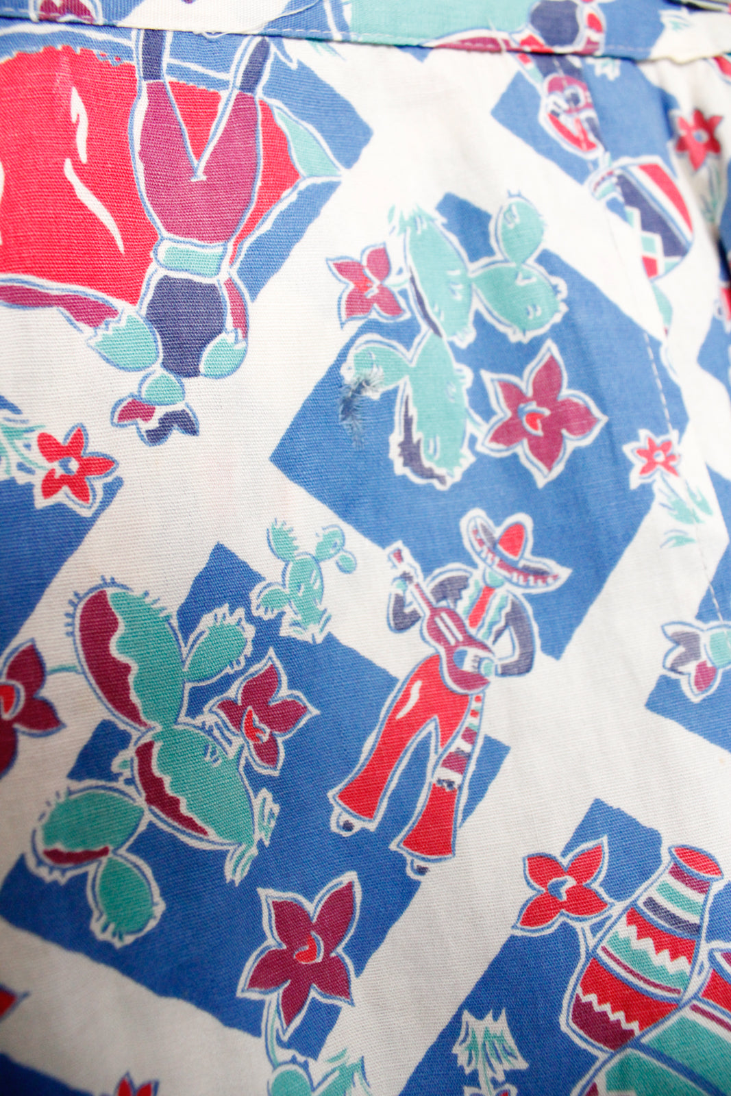 1940s RARE 2pc Bright Guitar Player & Dancer Playsuit - Medium