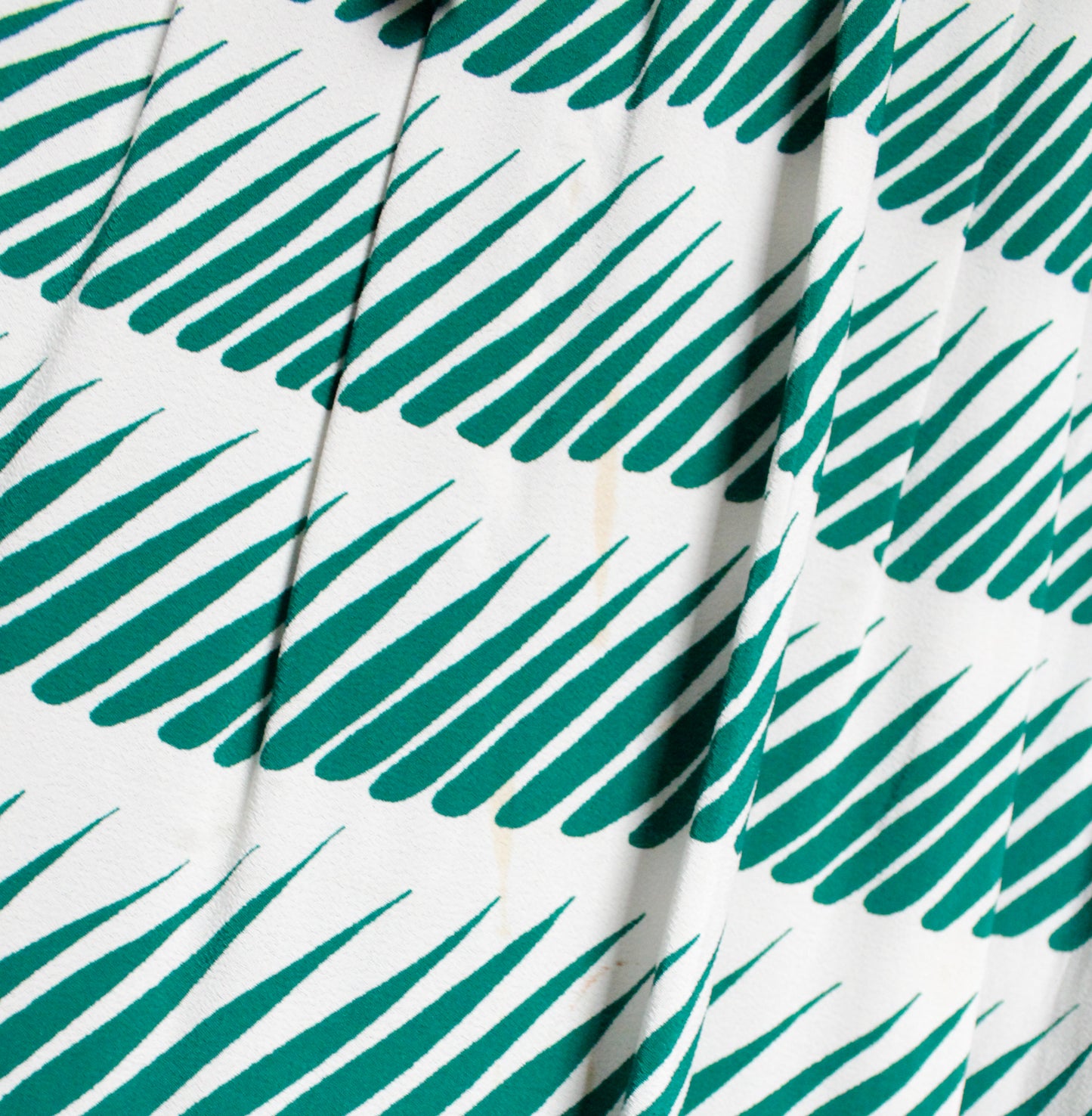 1940s Doris Dodson Green & White Stripe Dress - Small