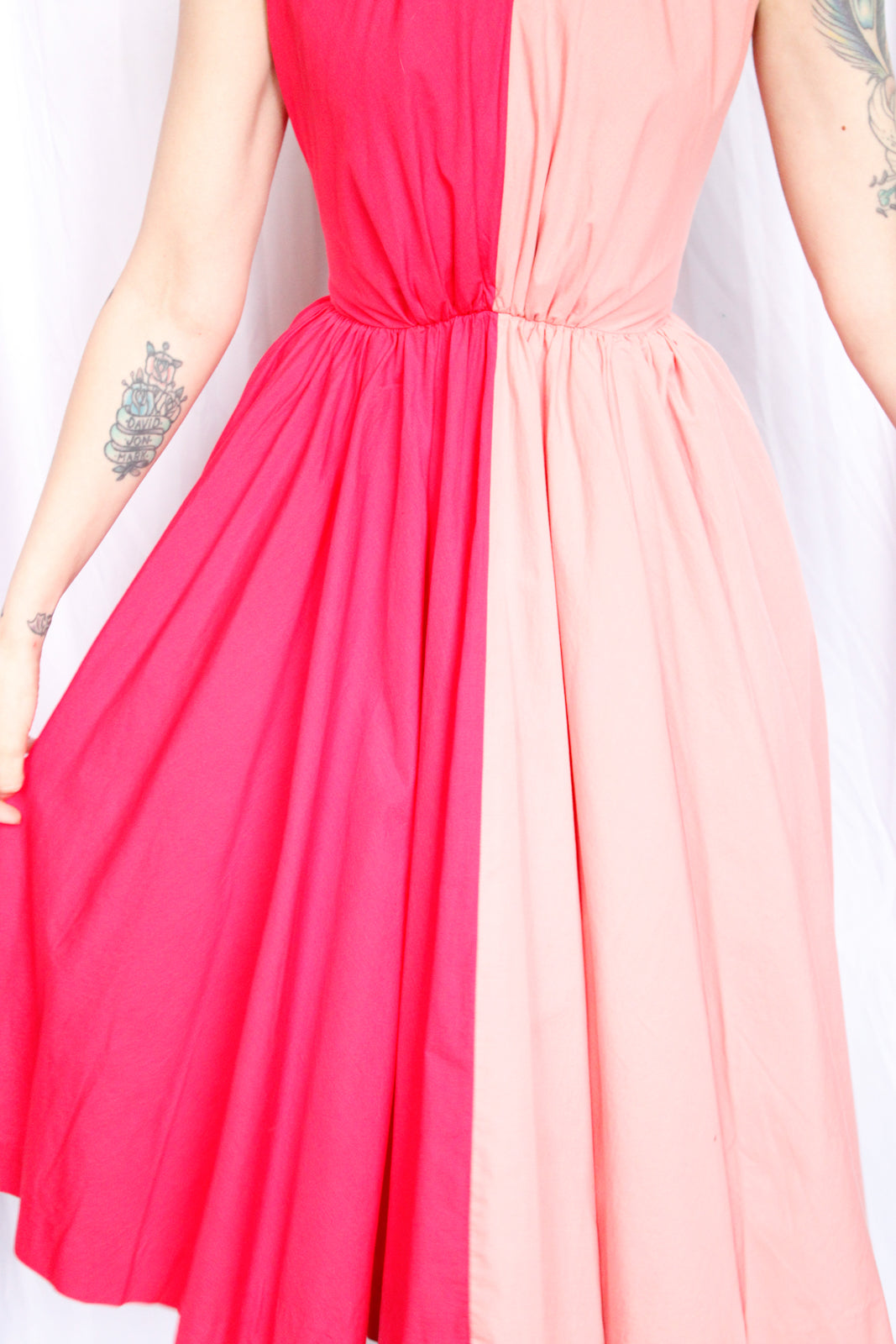 1950s Two Tone Anne Fogarty Halter Dress - Xsmall