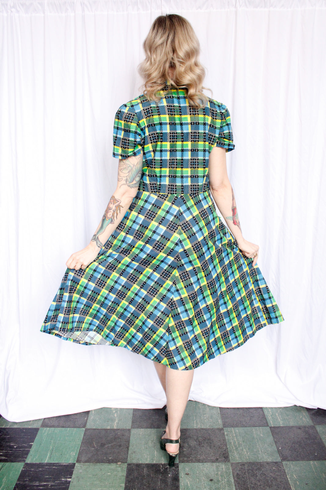 1950s Jules Canton Cotton Dress - Large
