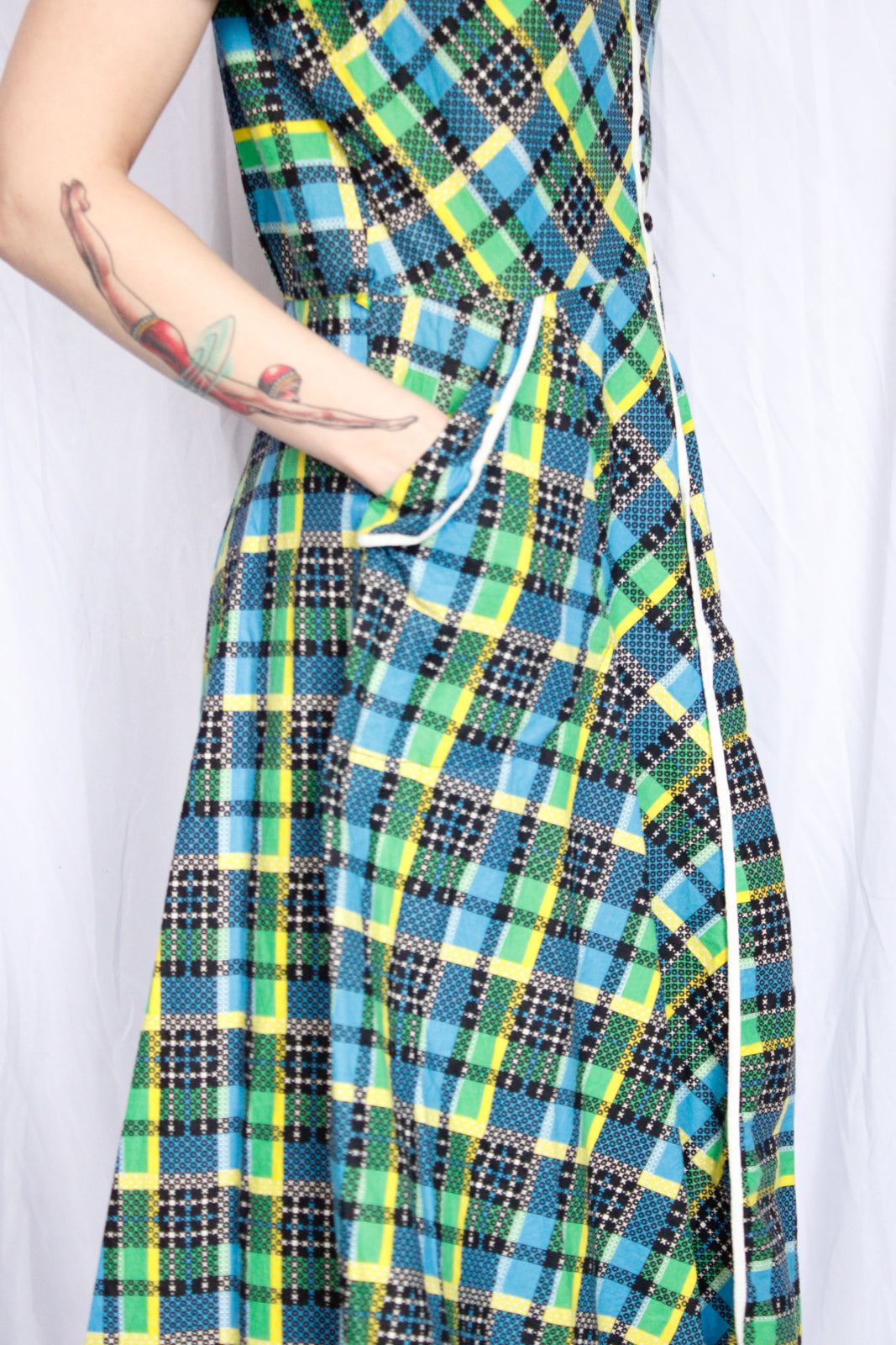 1950s Jules Canton Cotton Dress - Large