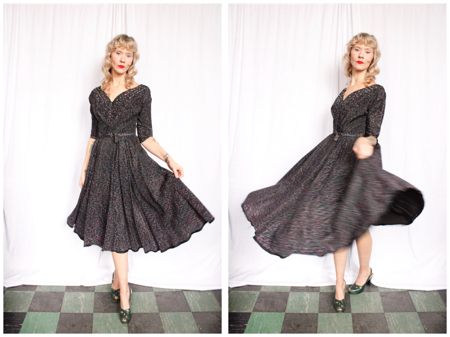 1950s Out of this World Swing Dress - Small