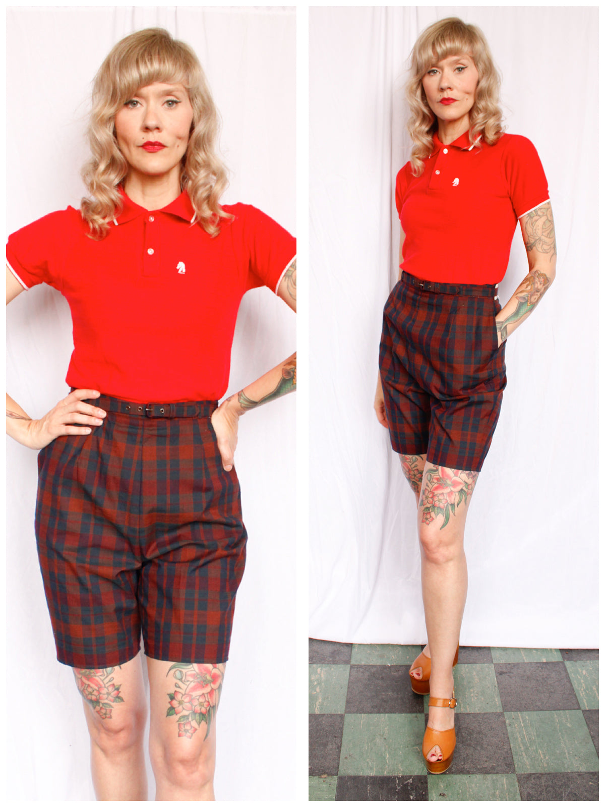 1960s Teddy Wonderknit Polo Top - Xsmall
