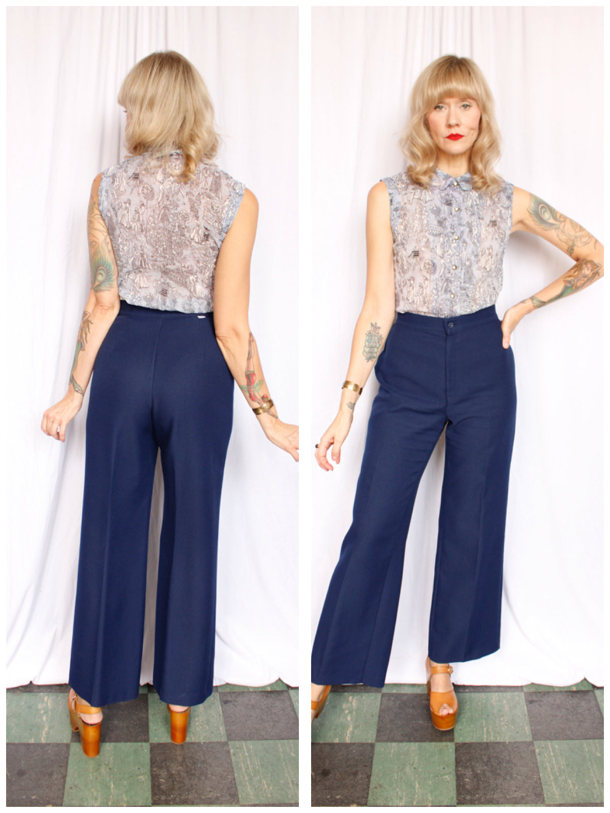 1970s Levi's Navy Twill Pants - 27 waist
