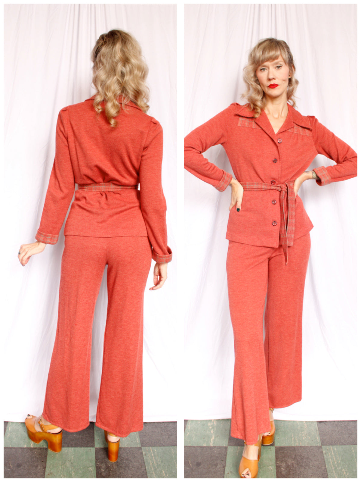 1970s "The Red Eye" 3pc Pant Suit - Medium
