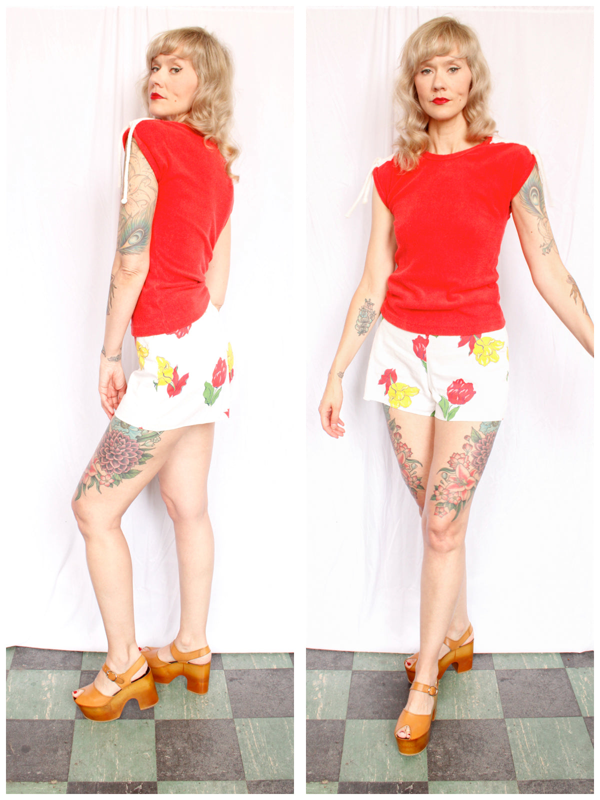 1970s Whistle Stop Terrycloth Tee - Small
