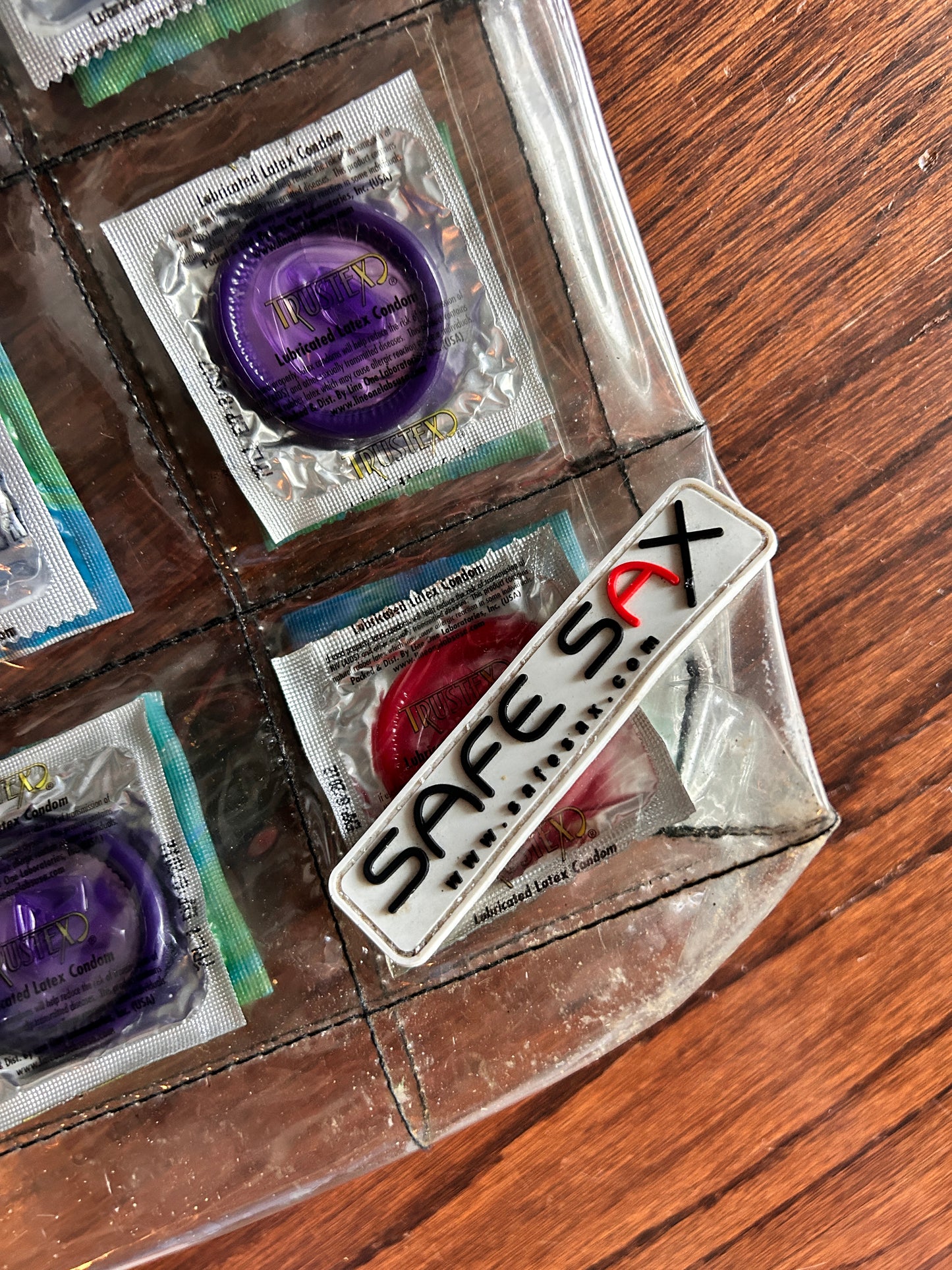 1991 Rare Collector's Edition "Safe Sax" Condom Vinyl Tote Bag