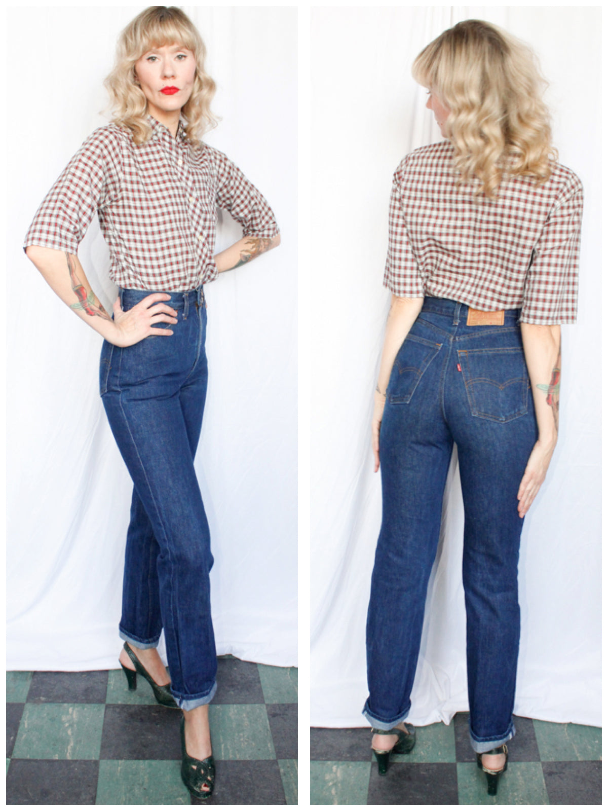 1983 Dark Wash 505 Straight Leg High Waist Denim - 26 x 33