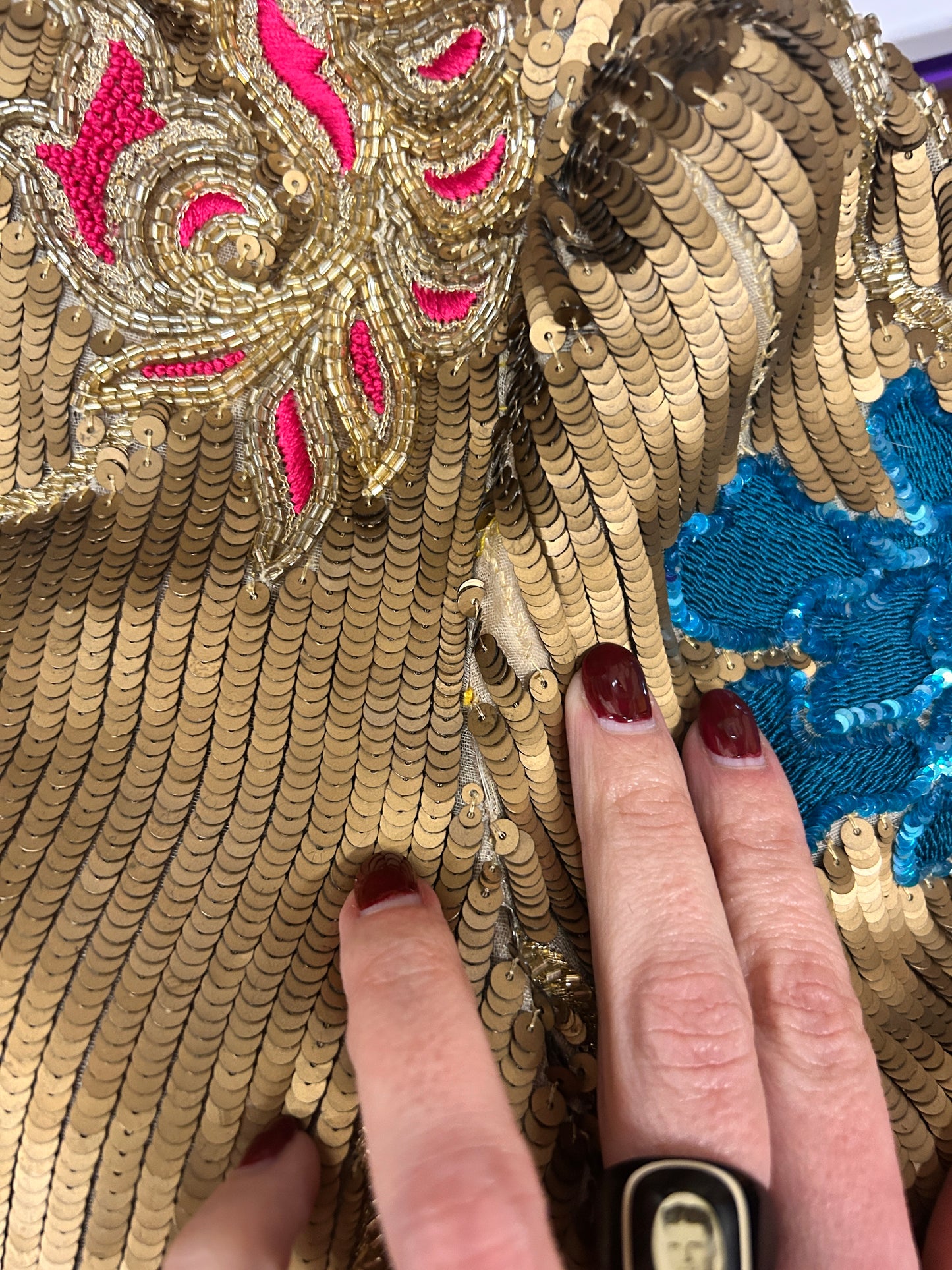 1990s Richelene Sequin Mini Cocktail Dress - Small