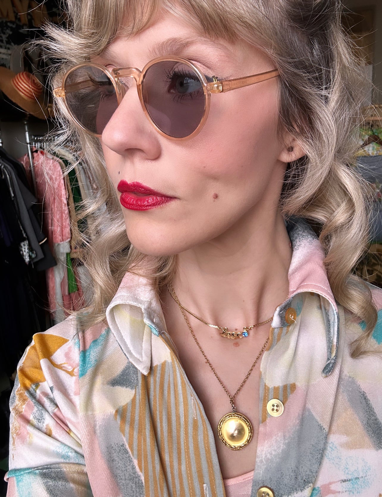 1930s Wilson Blonde Celluloid Sunglasses
