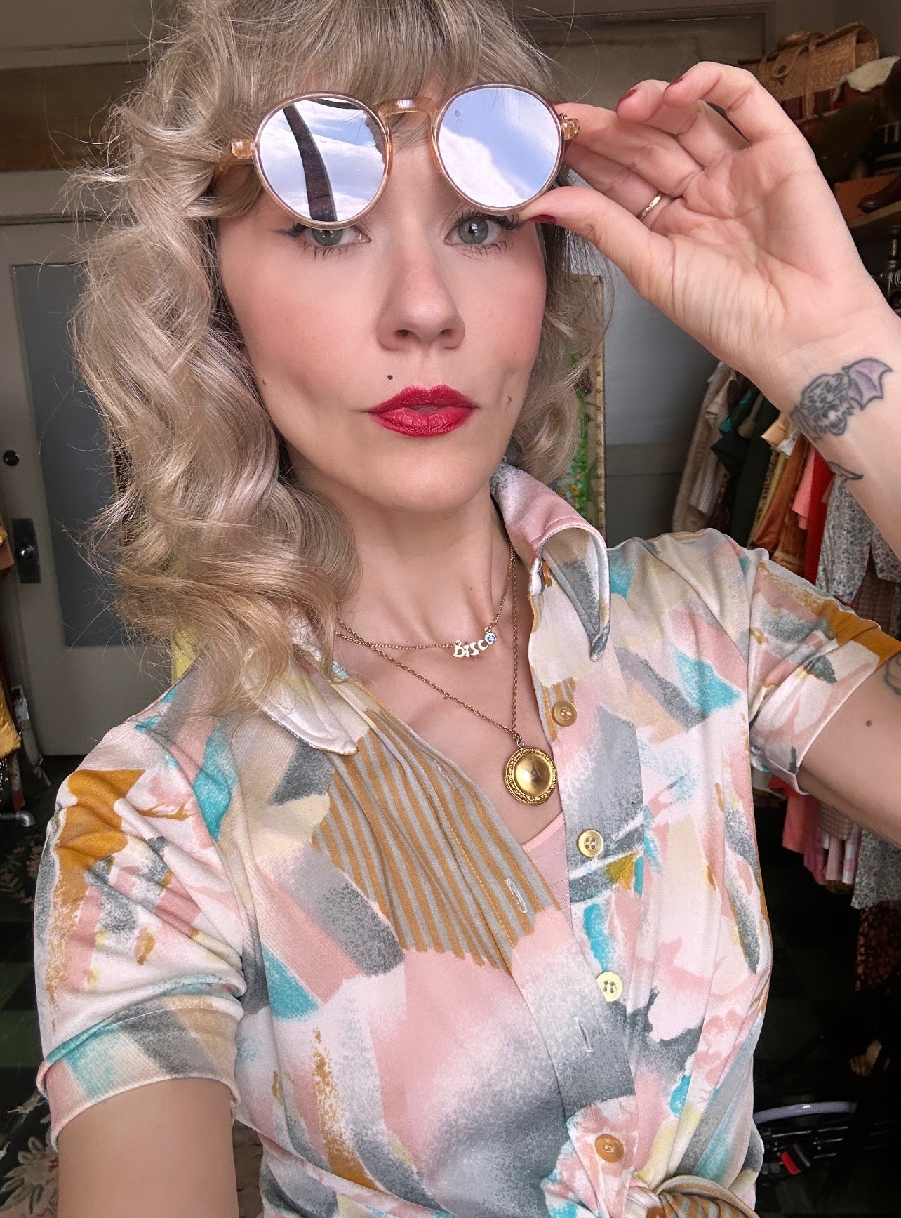1930s Wilson Blonde Celluloid Sunglasses