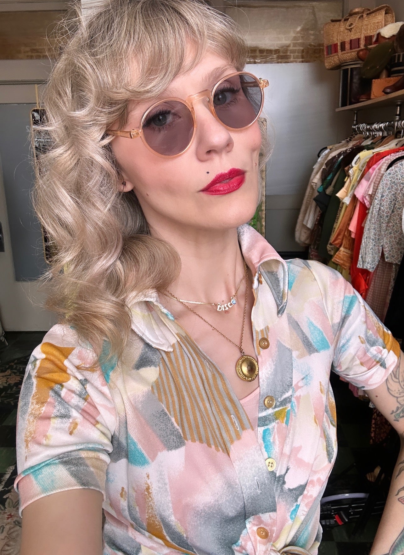 1930s Wilson Blonde Celluloid Sunglasses