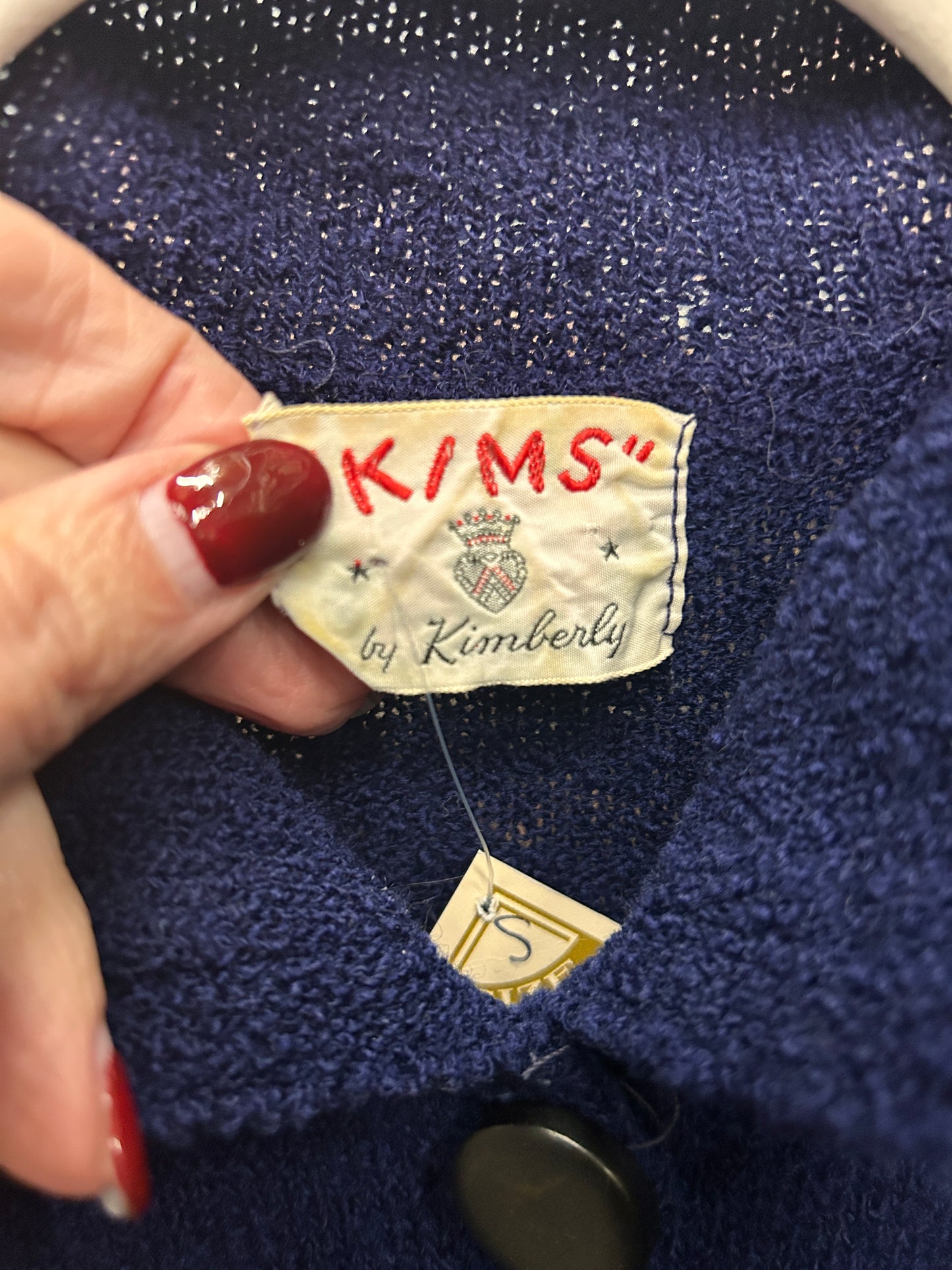 1950s Blue Knit Wiggle Dress - S/M