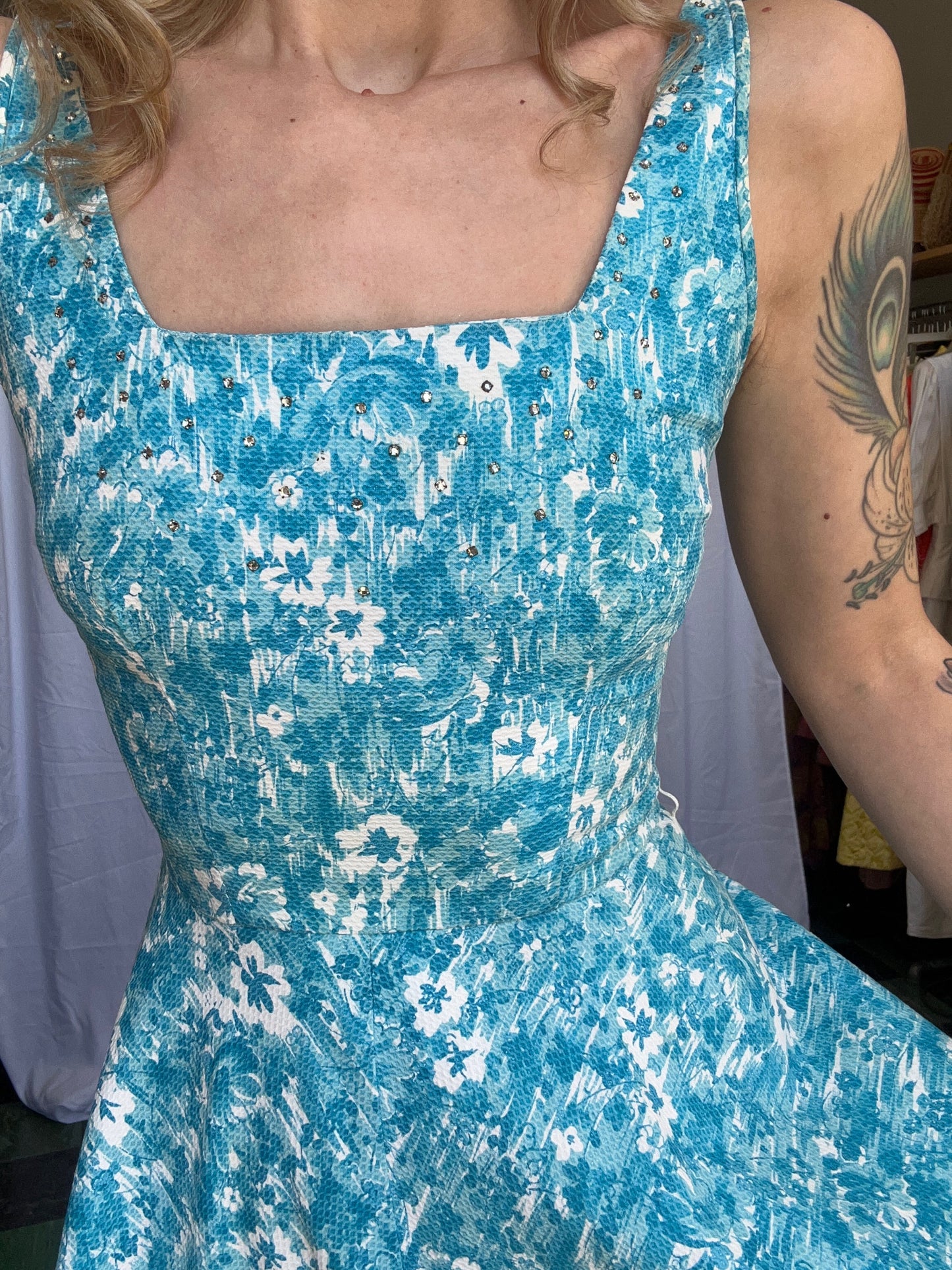 1950s Saks Fifth Ave Floral Dress - Xsmall