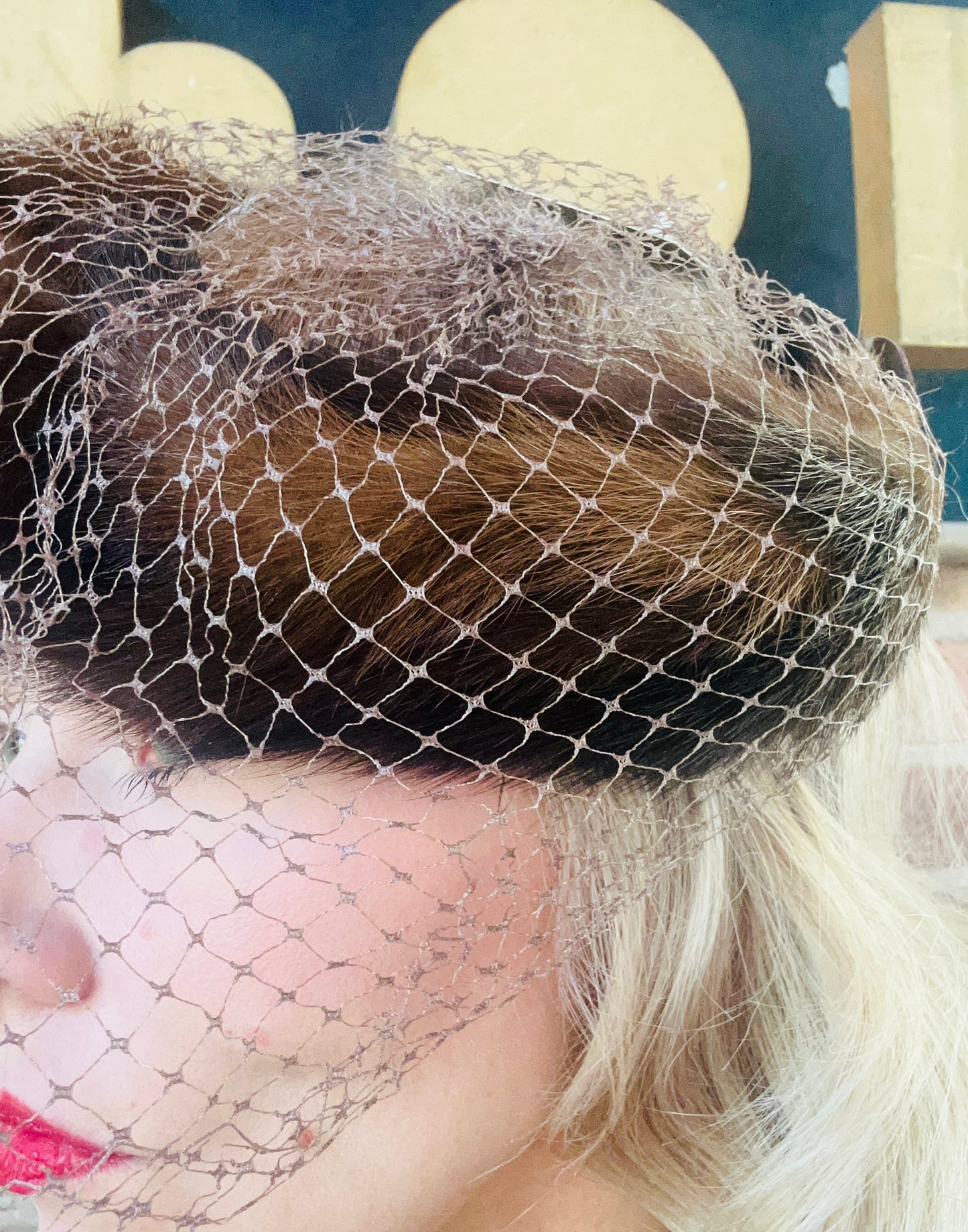 1950s Mink Netted Fascinator