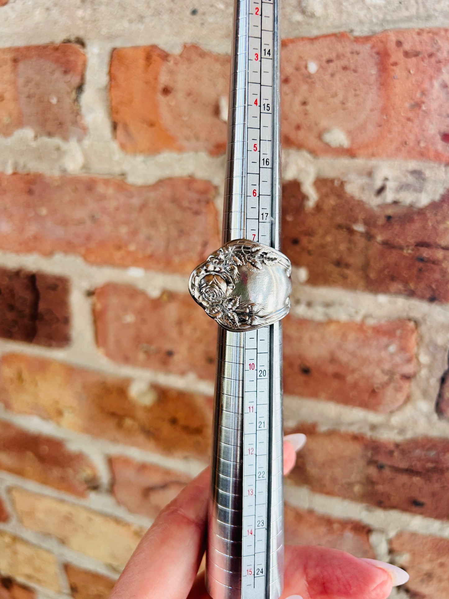 Classic 1990s Sterling Silver Spoon Ring - 8.25