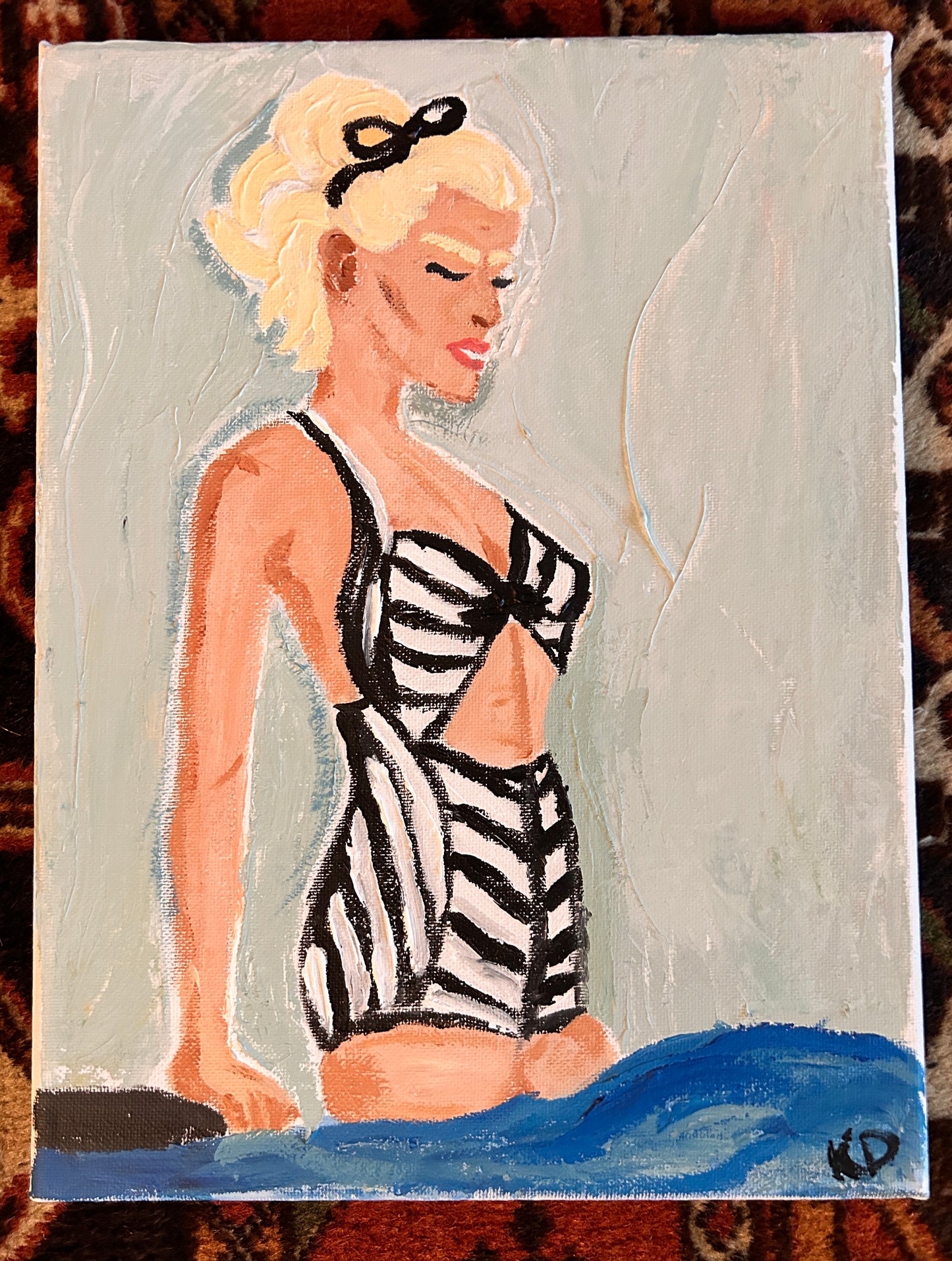 Catalina girl on 9 x 12
