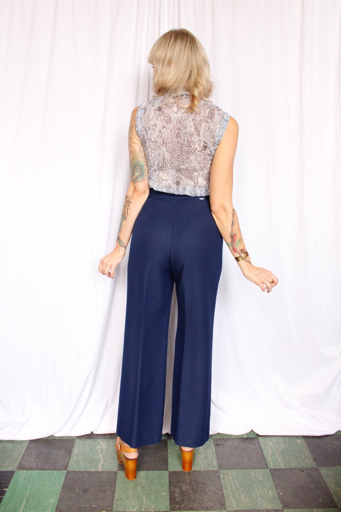 1970s Levi's Navy Twill Pants - 27 waist