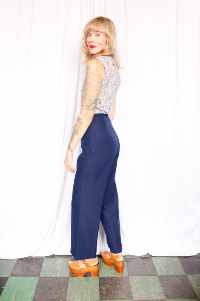 1970s Levi's Navy Twill Pants - 27 waist