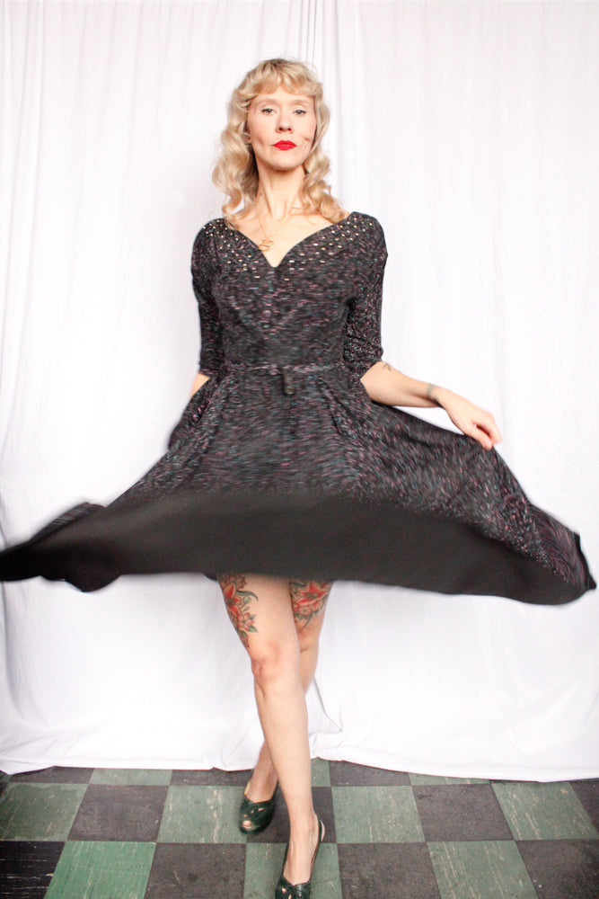 1950s Out of this World Swing Dress - Small