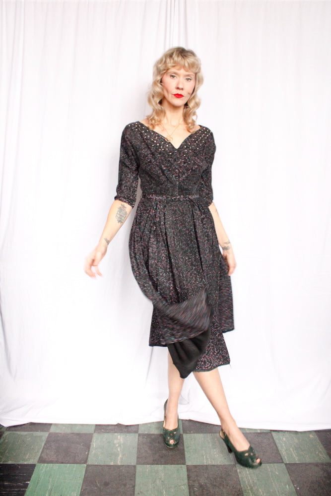 1950s Out of this World Swing Dress - Small