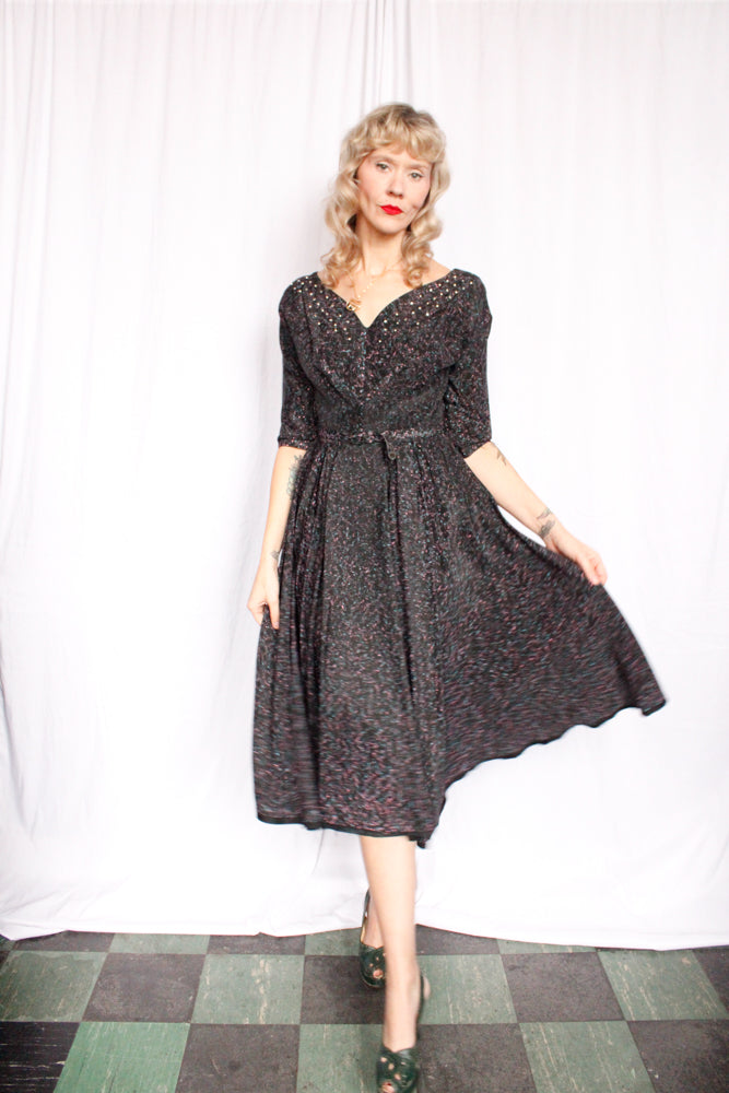 1950s Out of this World Swing Dress - Small