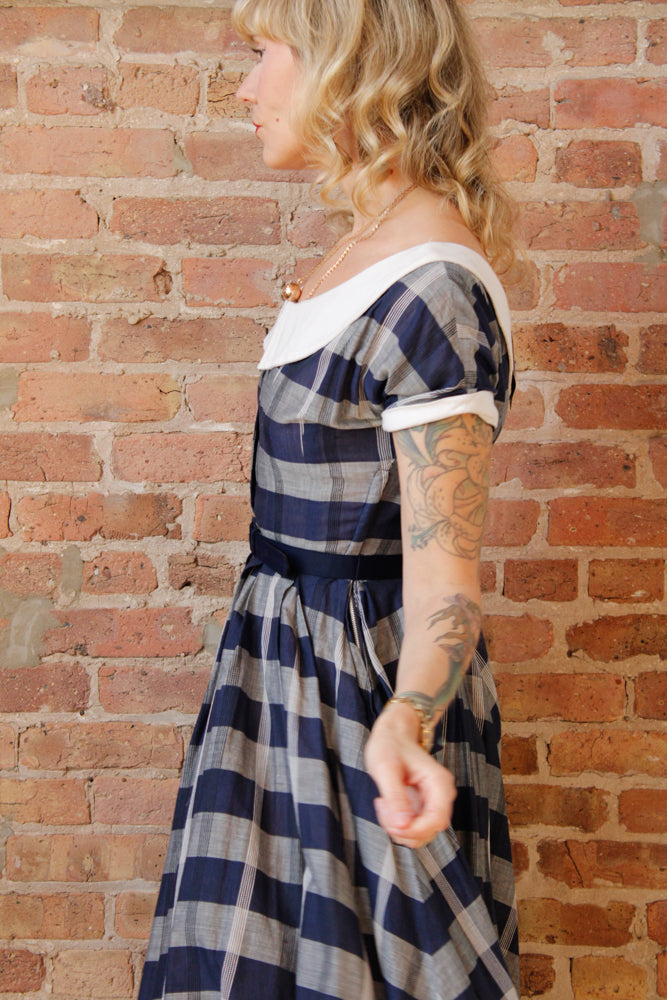 1950s Plaid Jonathan Logan Dress - Small