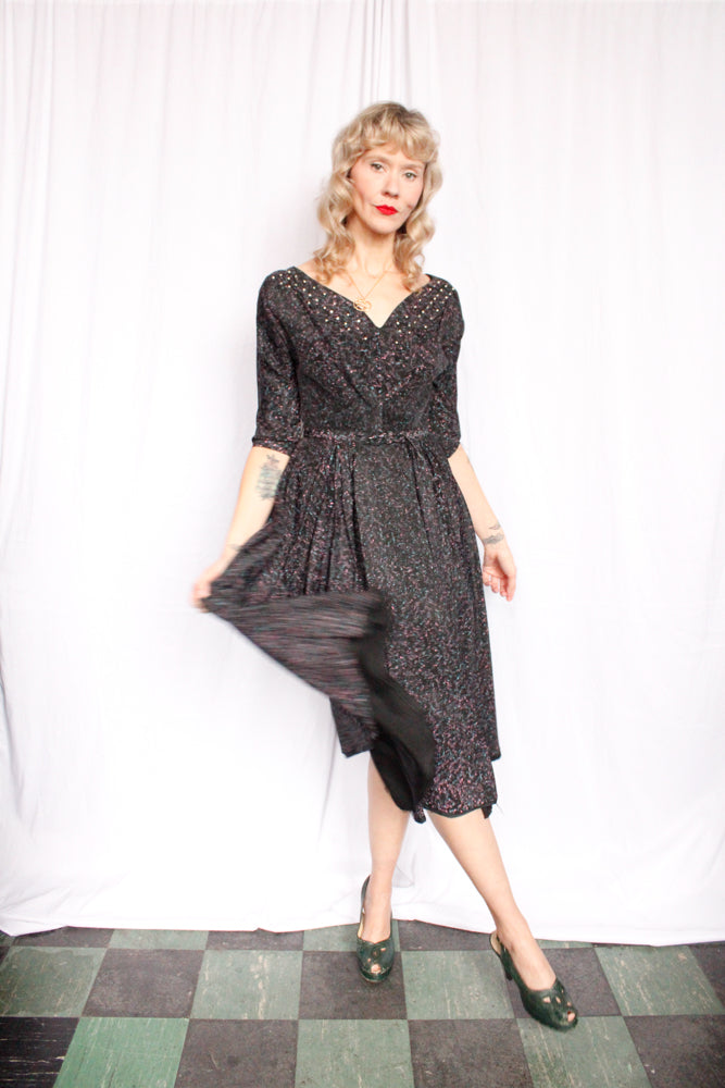 1950s Out of this World Swing Dress - Small