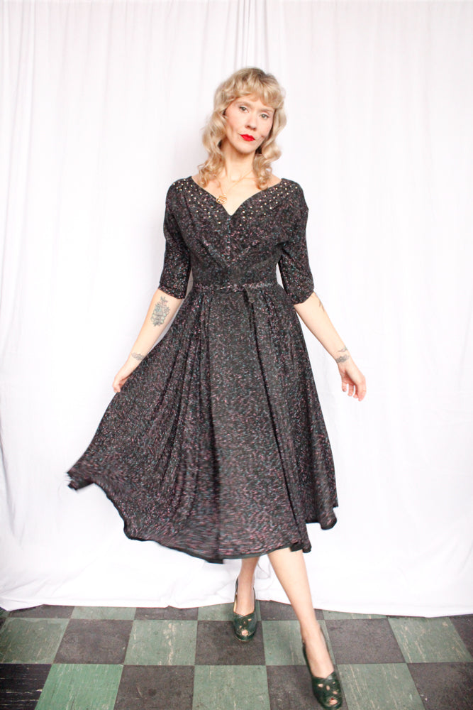 1950s Out of this World Swing Dress - Small