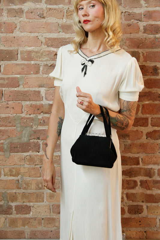 1940s Cordé Black Purse