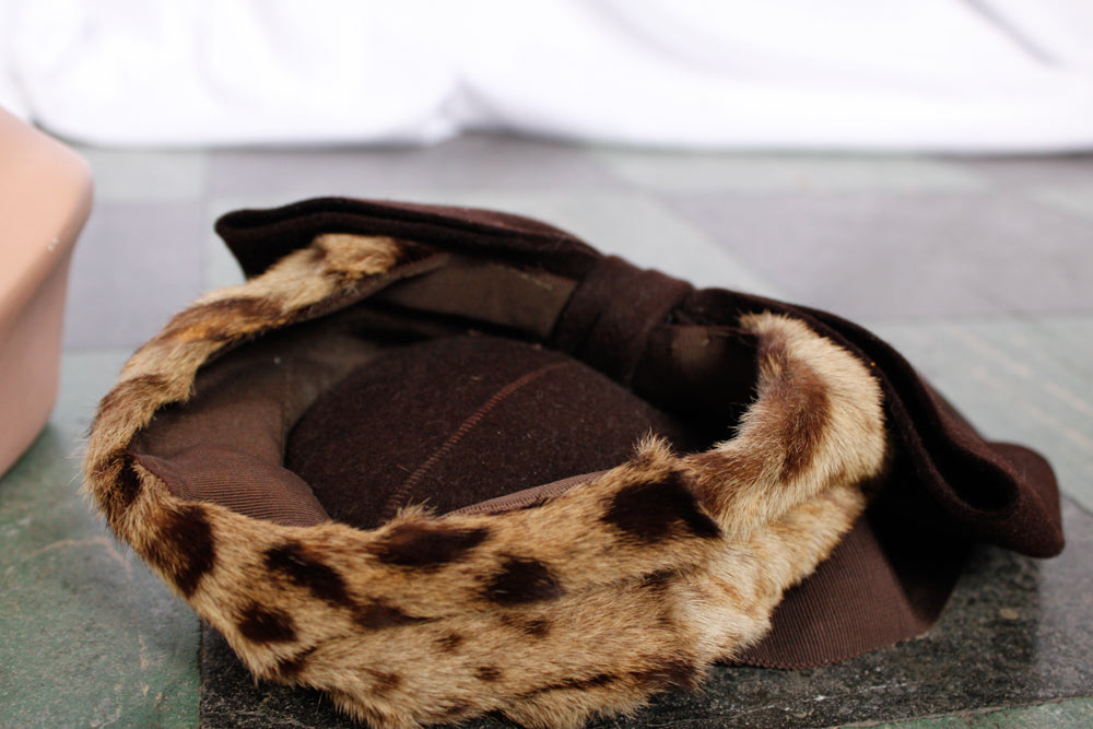 1930s Fur & Wool Tilt Hat