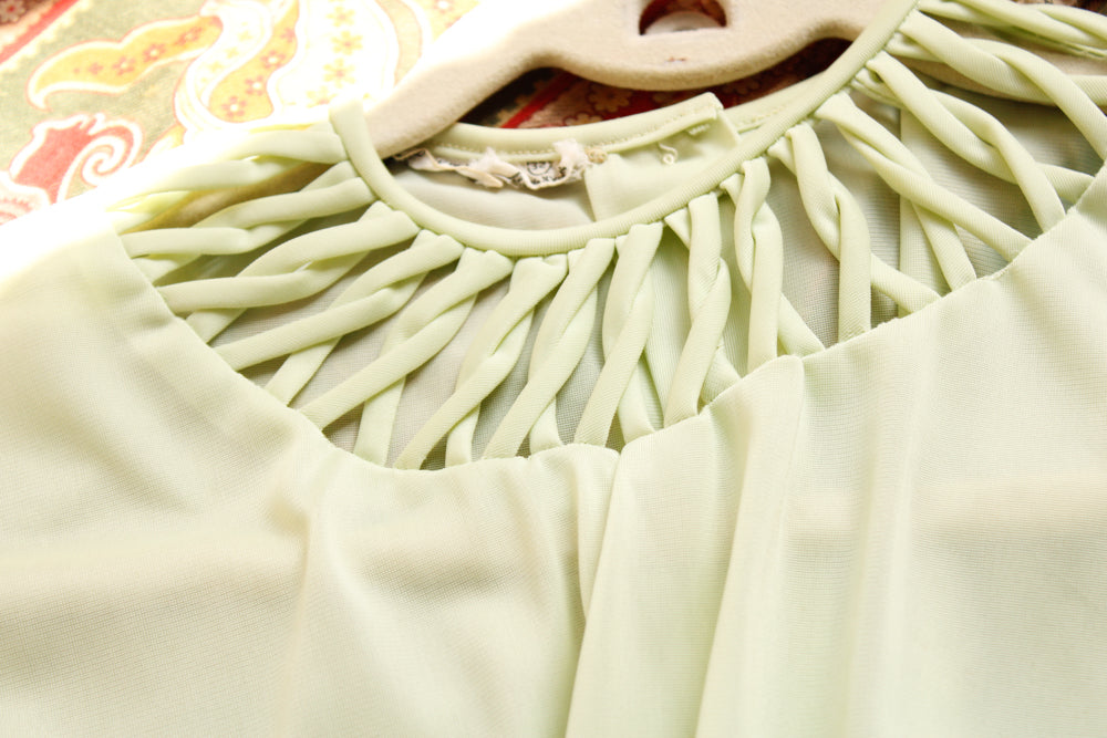 1950s Mint Green Nylon Blouse - Xsmall