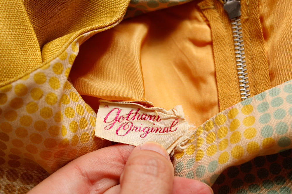 1950s Polka Dot Dress & Jacket Set by Gotham Originals - S/M