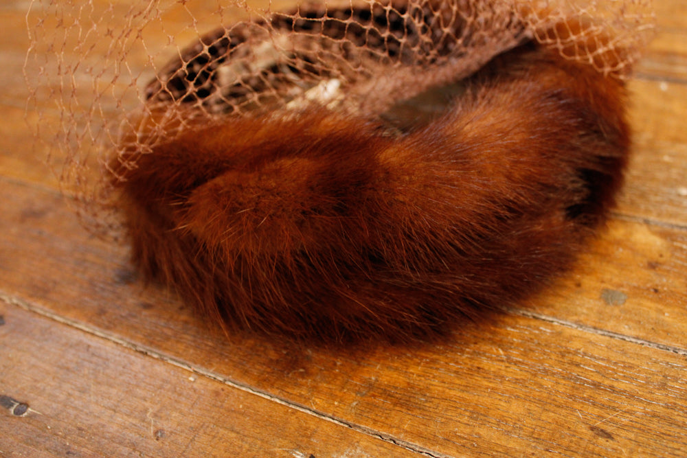 1950s Mink Netted Fascinator