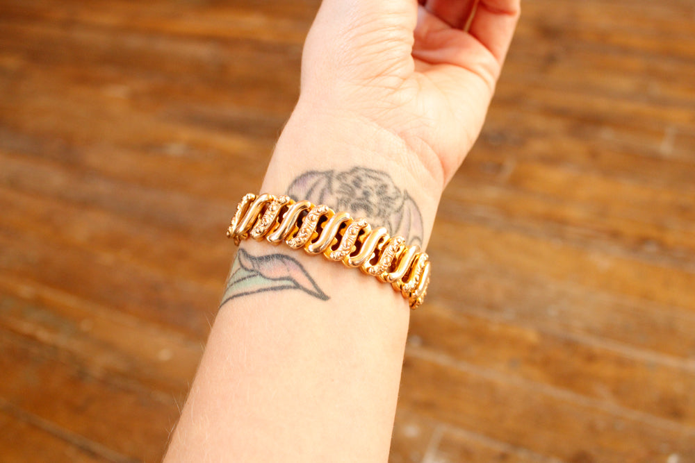 1930s Monogrammed Gold Fill Bracelet