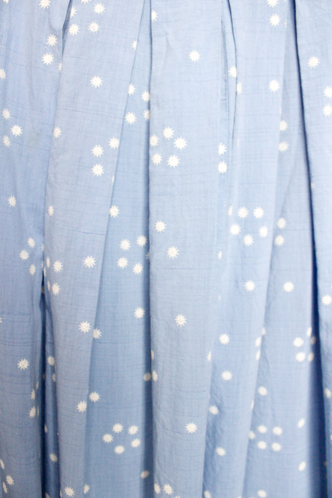 1950s Snowflake Icy Blue Dress - Xsmall