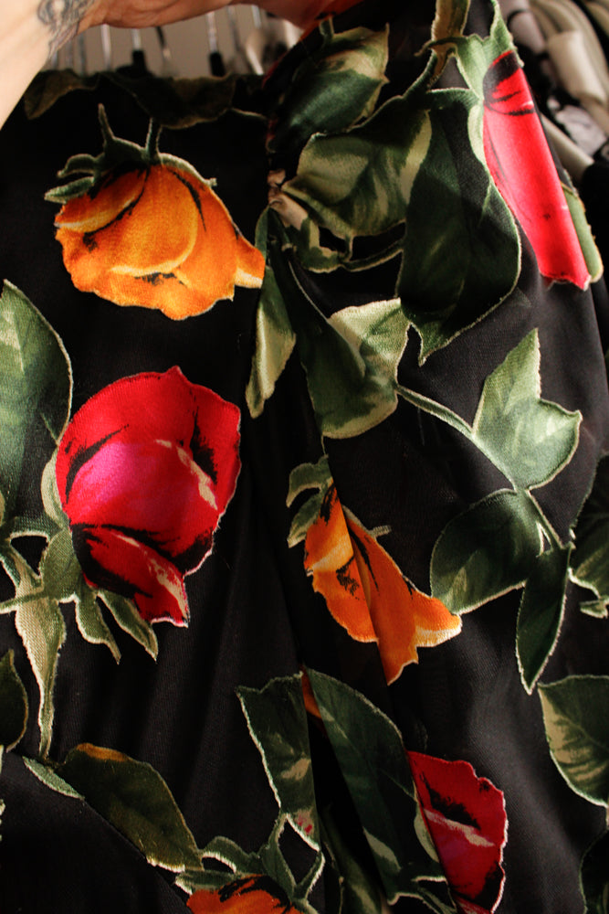 Nicole Miller Collection 1930s Inspired Floral Silk Mermaid Gown - Small