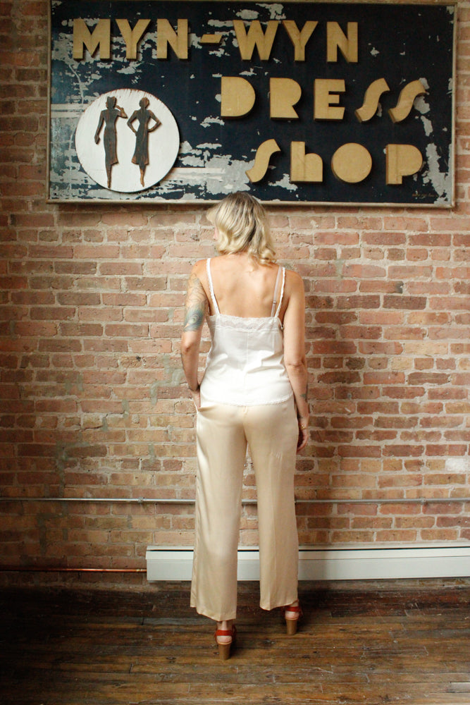 1990s Ivory Nylon Camisole - Medium