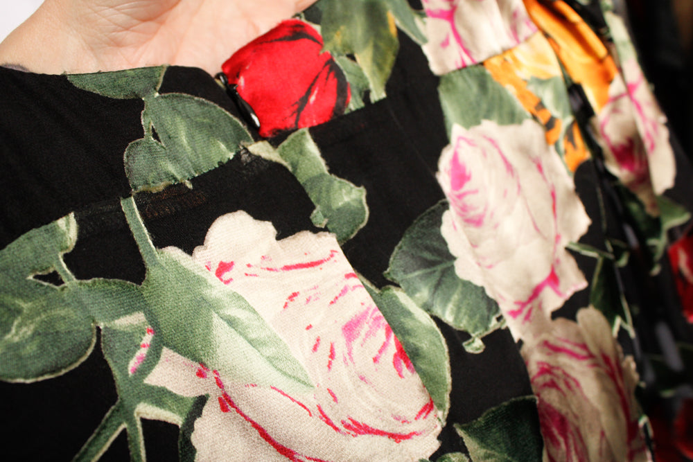 Nicole Miller Collection 1930s Inspired Floral Silk Mermaid Gown - Small