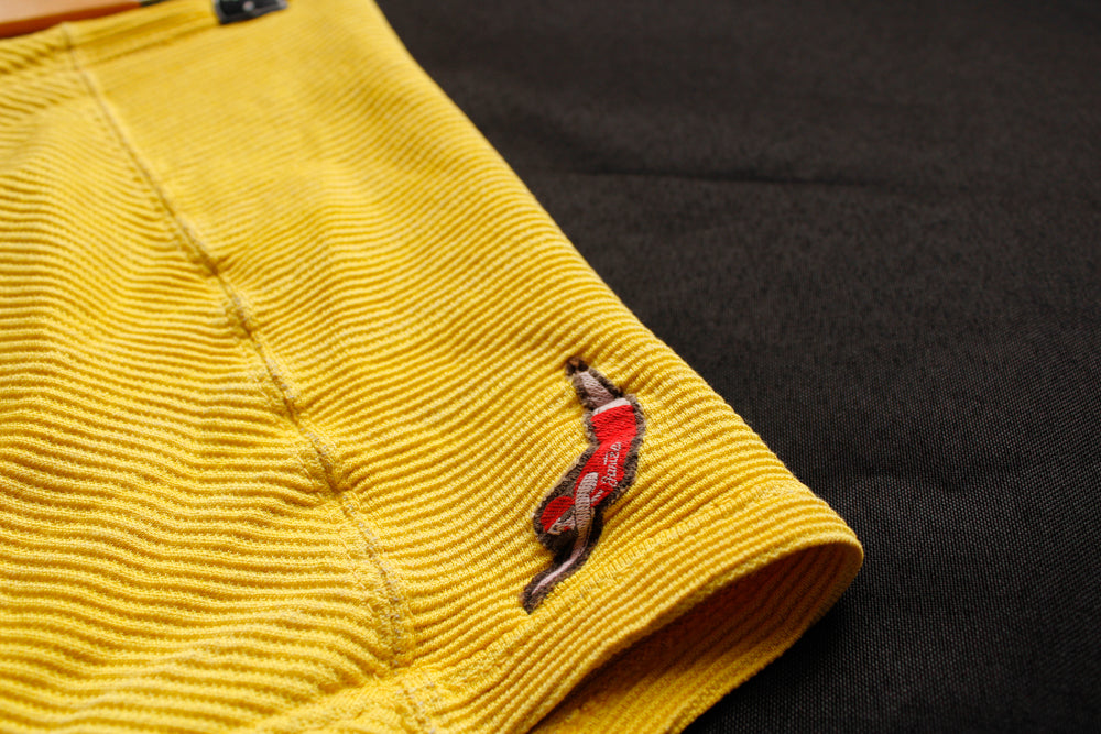 1940s Jantzen 2pc Golden Yellow Knit Bikini - S/M