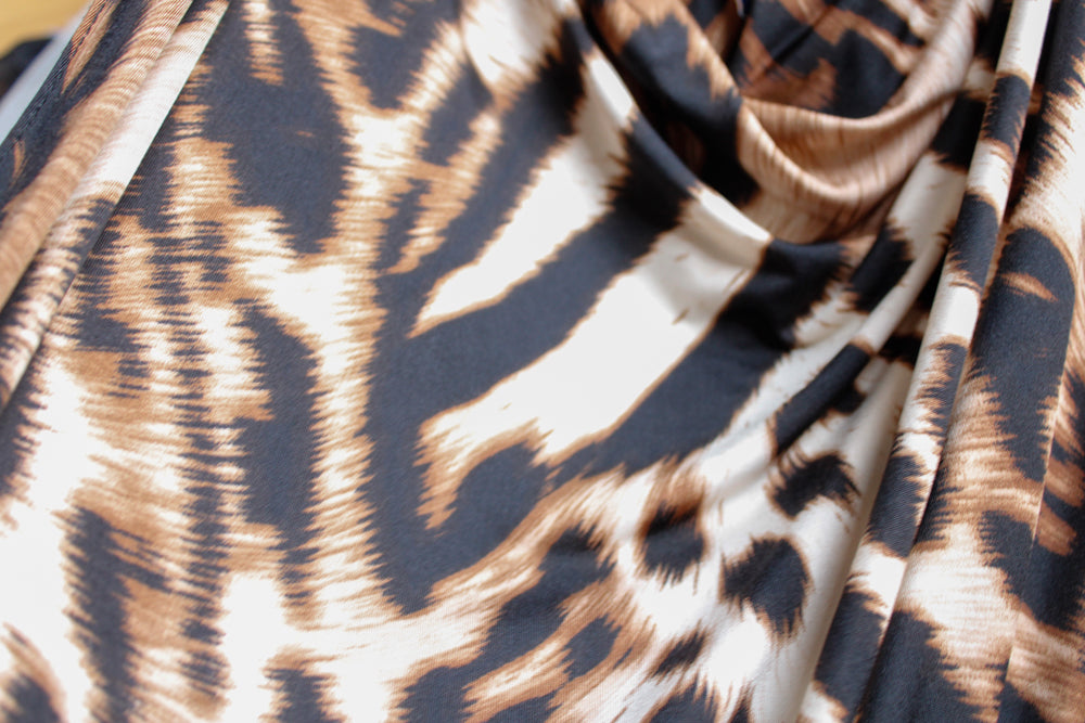 Y2K 2000s Cheetah Print Jersey Jumpsuit - Xs/S