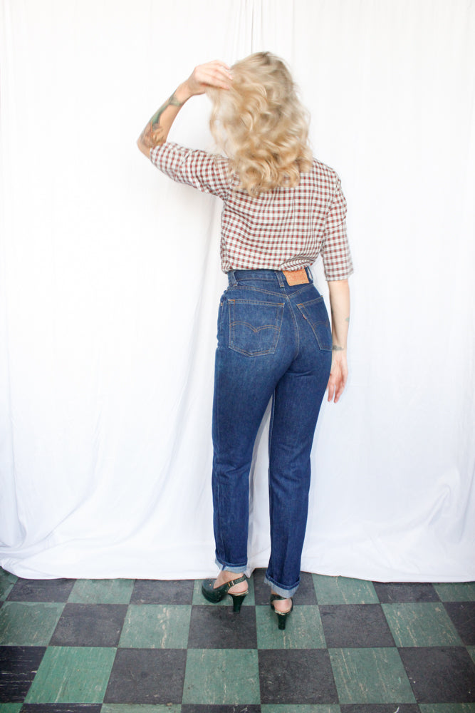 1983 Dark Wash 505 Straight Leg High Waist Denim - 26 x 33