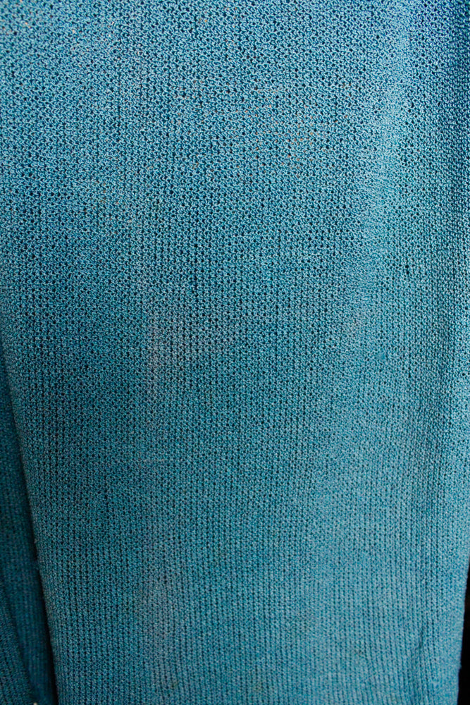 1930s Blue Knit Rayon Skirt - Xs/S